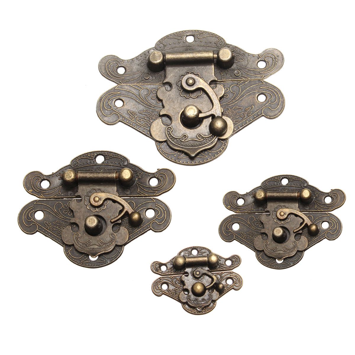 Antique-Retro-Decorative-Latch-Vintage-Wooden-Jewelry-Box-Drawer-Hasp-Pad-Chest-Lock-4-Sizes-1196757