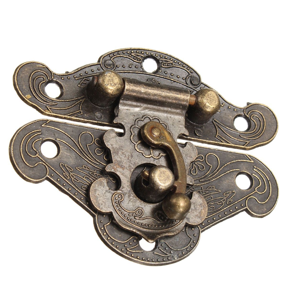 Antique-Retro-Decorative-Latch-Vintage-Wooden-Jewelry-Box-Drawer-Hasp-Pad-Chest-Lock-4-Sizes-1196757