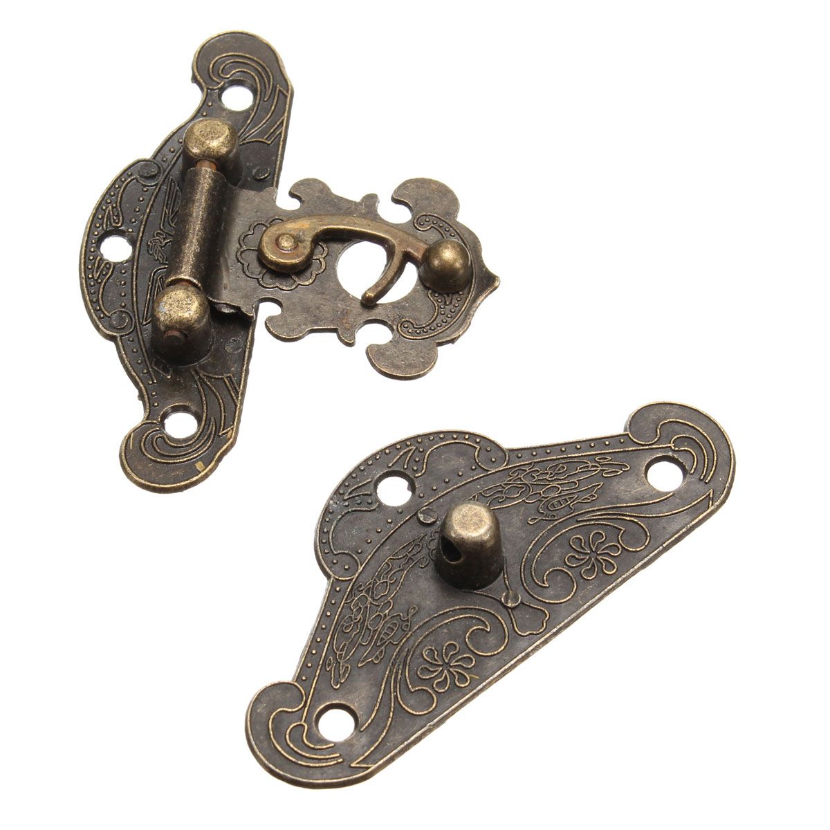 Antique-Retro-Decorative-Latch-Vintage-Wooden-Jewelry-Box-Drawer-Hasp-Pad-Chest-Lock-4-Sizes-1196757