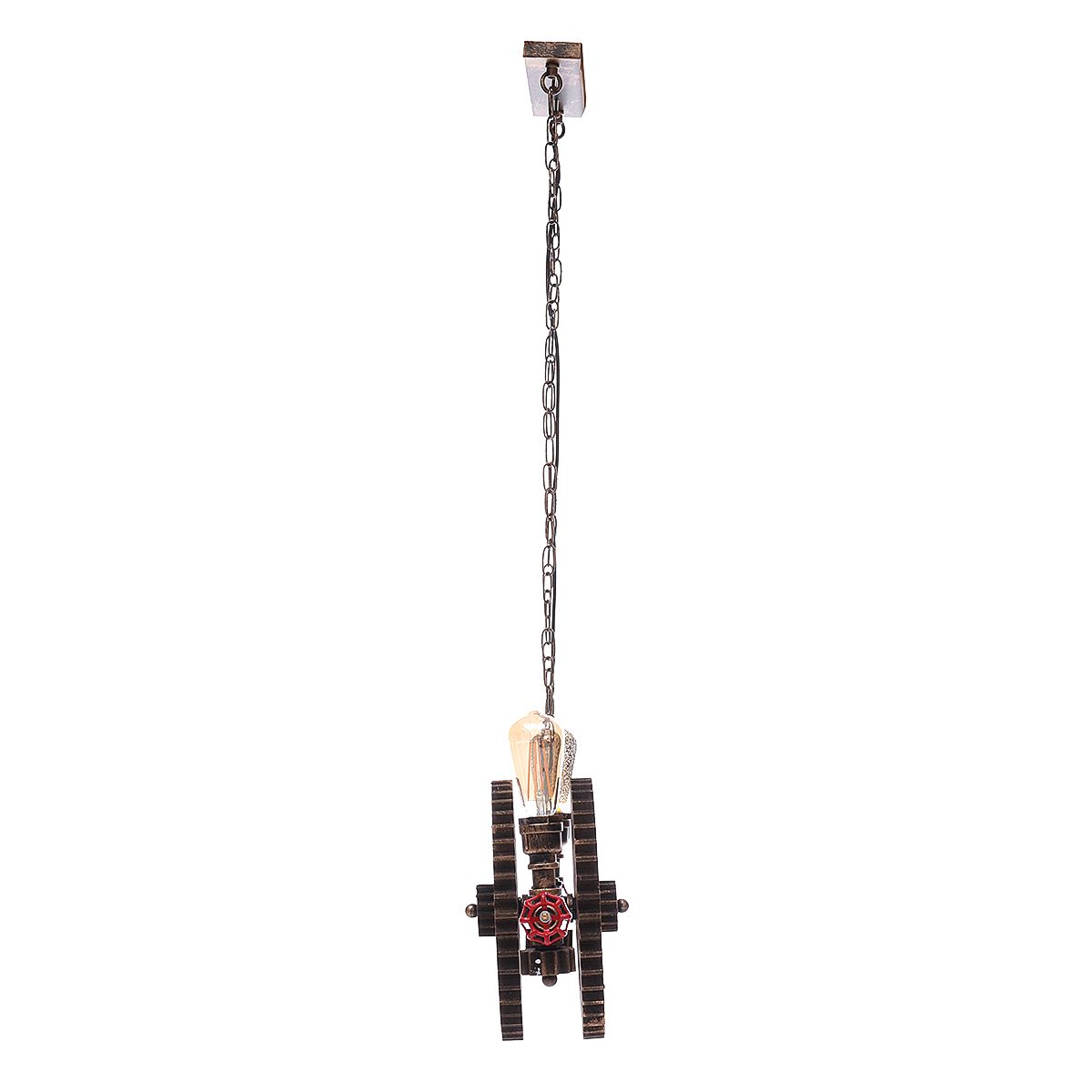 Antique-Style-Rust-Metal-Gear-2-Bare-Bulbs-Waterpipe-Ceiling-Pendant-Light-without-Blub-1556607