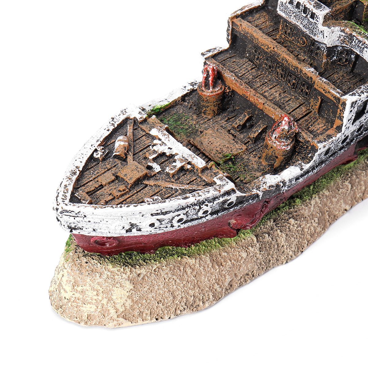 Aquarium-Ship-Ornament-Wreck-Boat-Fish-Tank-Cave-Resin-Decoration-27x52x95cm-1704612