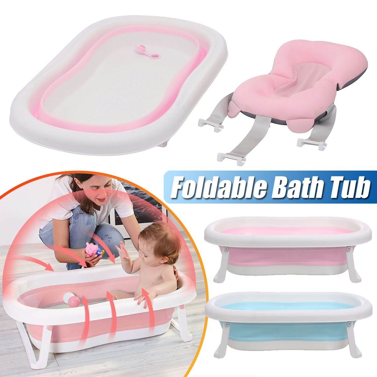 Baby-Bath-Tub-Foldable-Shower-Newborn-Bathtub-Safe-Kids-Bath-With-Cushion-1728929