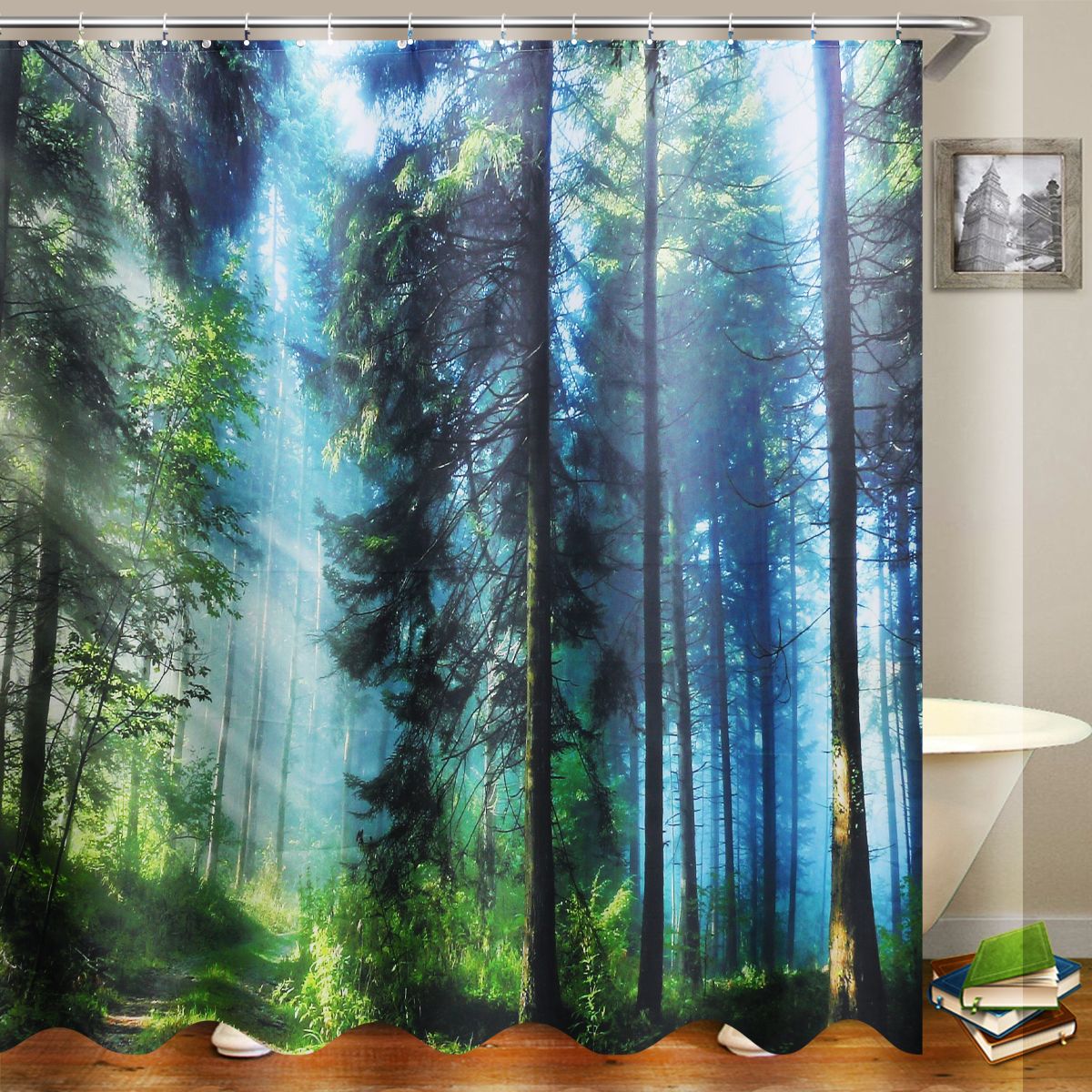 Bath-Curtains-Waterproof-Polyester-Fabric-Washable-Bathroom-Shower-Curtain-Screen-with-Hooks-Accesso-1552630