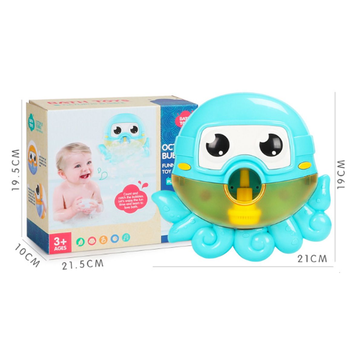 Bath-Water-Toys-Baby-Kids-Sucker-Octopus-Carton-MUSIC-Automatic-Bubble-Play-Fun-1645221