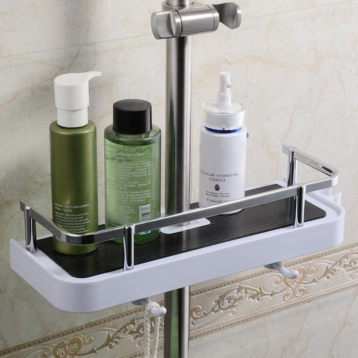 Bathroom-Pole-Shelf-Shower-Storage-Caddy-Rack-Organiser-Tray-Holder-Drain-Shelf-1165844