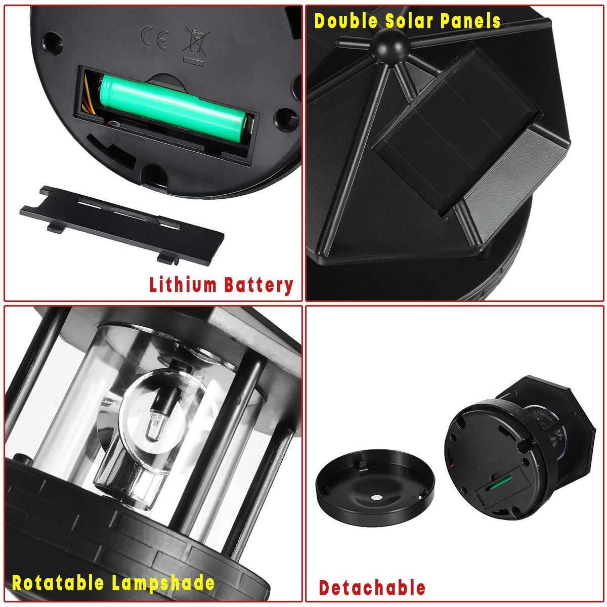 Black-LED-Solar-Powered-Lighthouse-360deg-Rotating-Light-Outdoor-Garden-Desk-Lamp-1576645