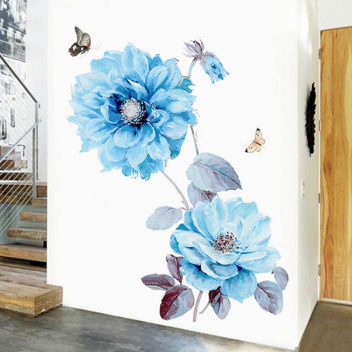 Blue-Flowers-Wall-Sticker-Room-Sticker-Living-Room-Background-Bedroom-Decorations-1524262