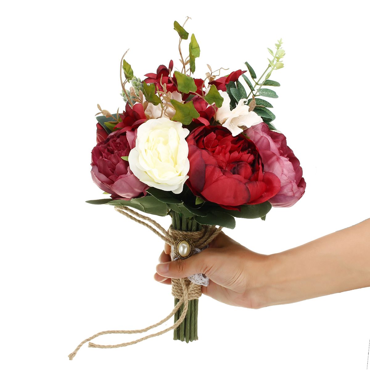 Bride-Holding-Rose-Artificial-Silk-Flowers-Floral-Wedding-Bouquet-Romantic-Decor-Supplies-1528683