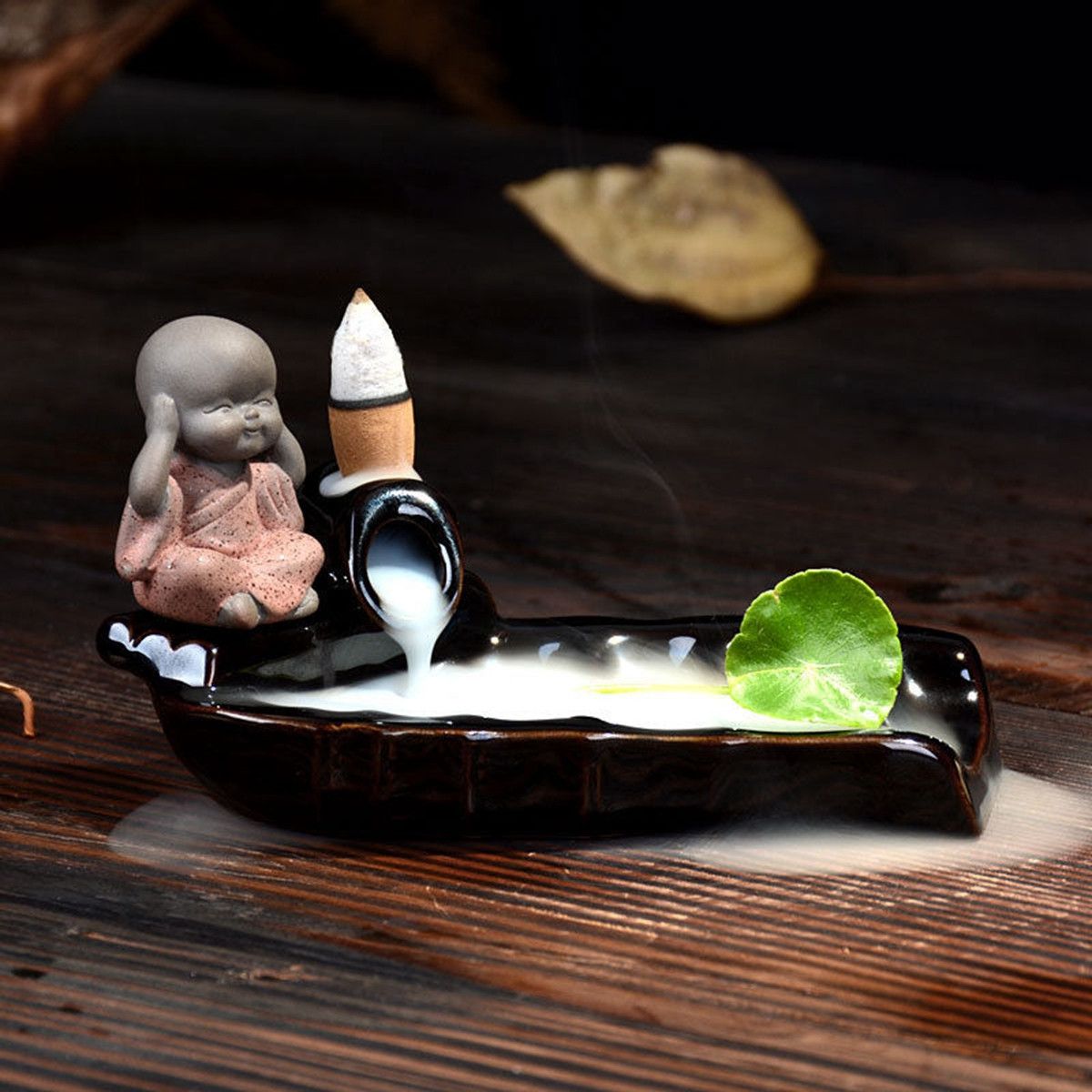 Ceramic-Backflow-Incense-Cone-Burner-Monk-Censer-Holder-Buddha-Home-Fragrant-Furnace-1131577