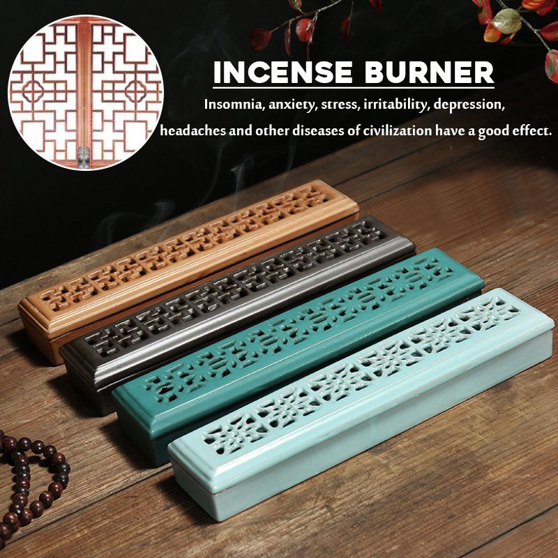 Ceramic-Incense-Stick-Holder-Burning-Joss-Incense-Box-Burner-Ash-Catcher-Storage-1565780