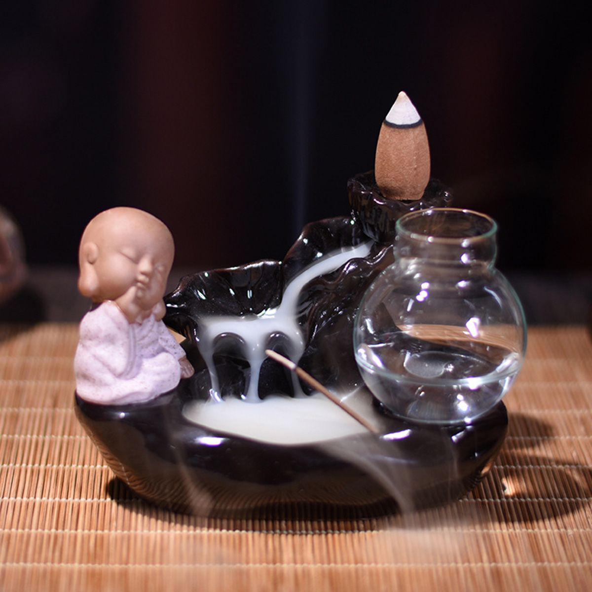 Ceramic-Small-Monk-Back-flow-Incense-Burner-Buddhist-Cone-Censer-Holder-With-Glass-Hydroponic-Pot-1400065