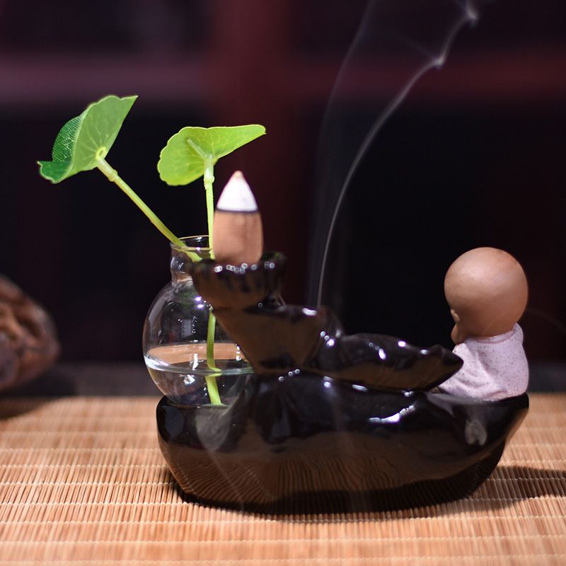 Ceramic-Small-Monk-Back-flow-Incense-Burner-Buddhist-Cone-Censer-Holder-With-Glass-Hydroponic-Pot-1400065