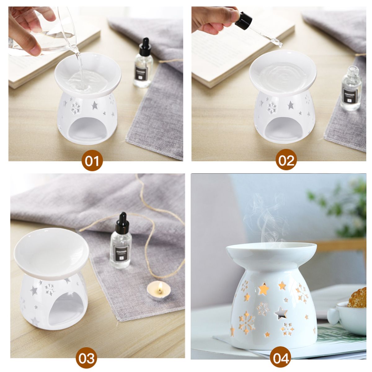 Ceramic-White-Oil-Burner-Wax-Melt-Warmer-Diffuser-Tealight-Candle-Holder-Indoor-1741201