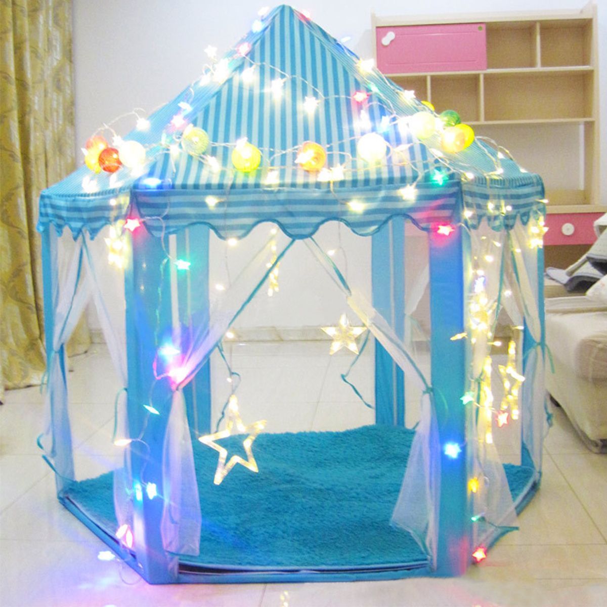 Children-Pop-Up-Play-Tent-Princess-Playhouse-Party-Christma-Gift-Decorations-LED-Light-1574109