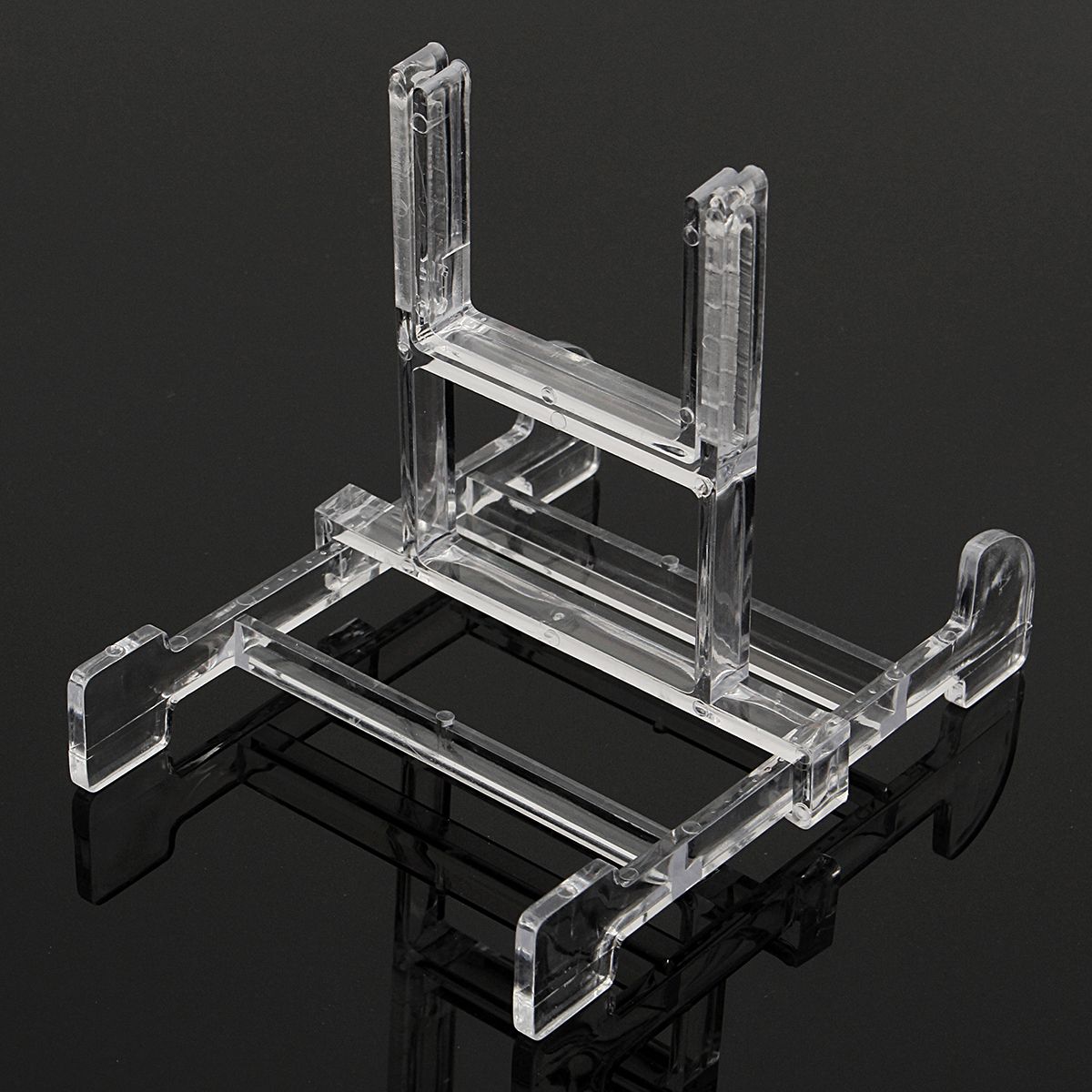 Clear-Adjustable-3quot-5quot-Easel-Jewelry-Display-Stand-Plate-Bowl-Photo-Frame-Book-Artwor-1461085