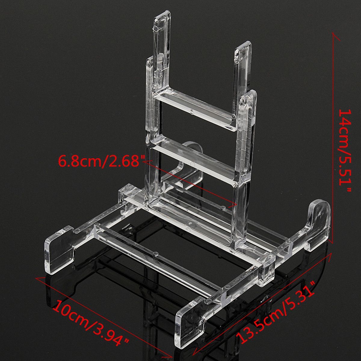 Clear-Adjustable-3quot-5quot-Easel-Jewelry-Display-Stand-Plate-Bowl-Photo-Frame-Book-Artwor-1461085