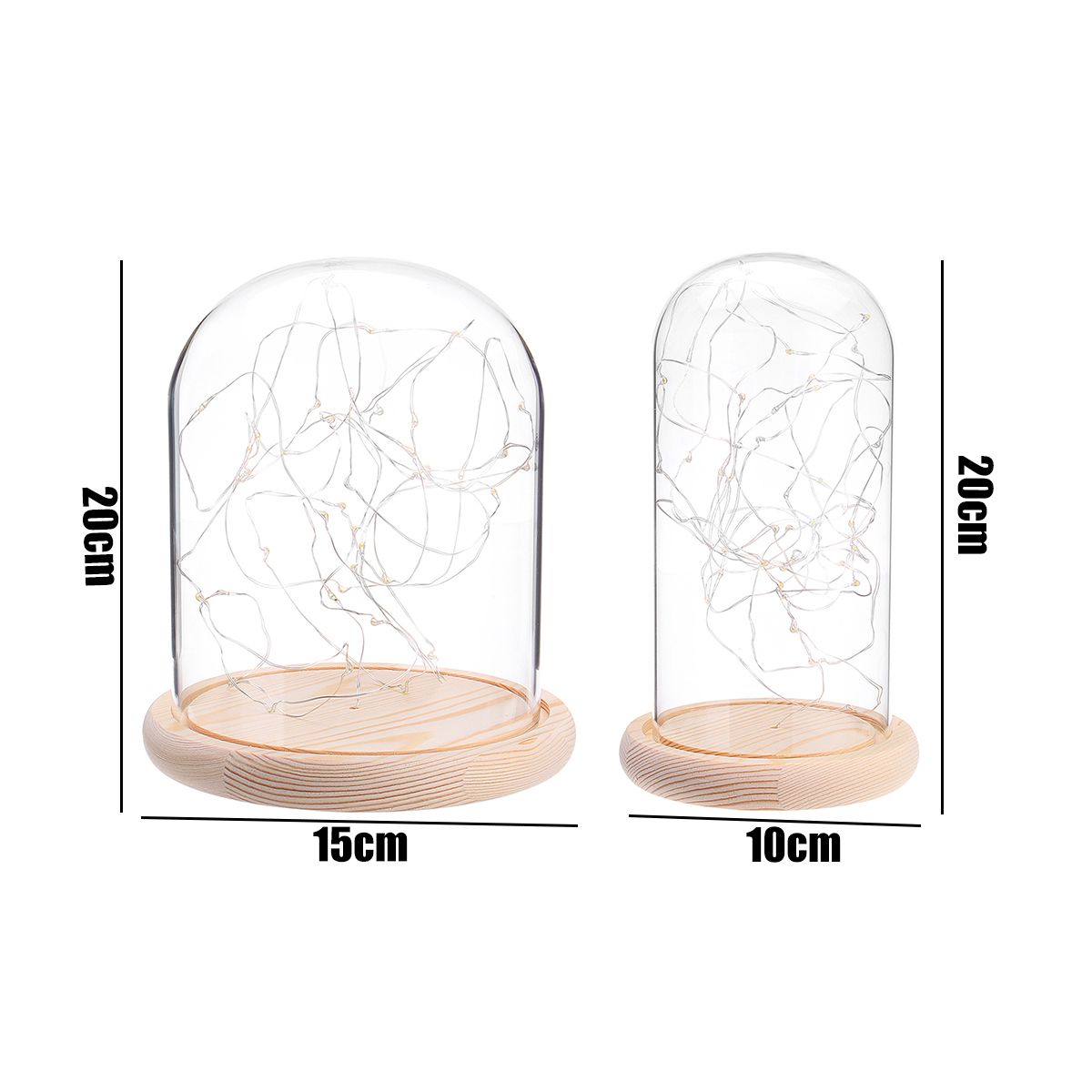 Clear-Glass-Display-Dome-Cloche-Bell-Jar-Wooden-Base-DIY-Decorations-With-20-LED-Fairy-String-Light-1361173
