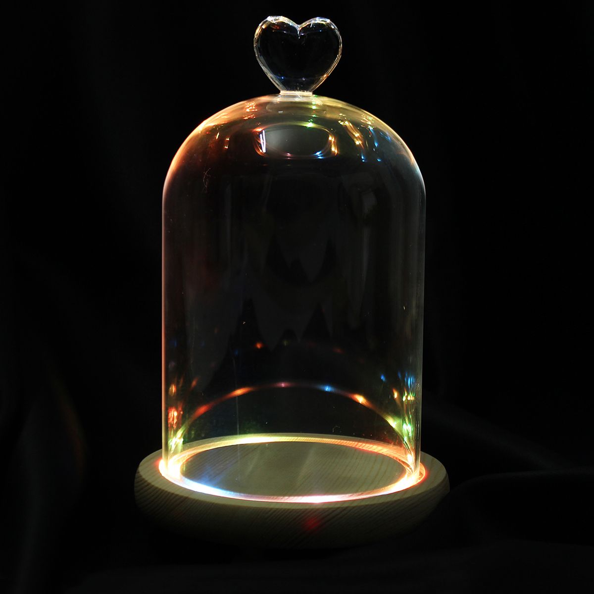 Clear-Glass-Display-Flower-Dome-Bell-Jar-Cloche-Wooden-Base-With-LED-Light-Room-Decorations-1372891