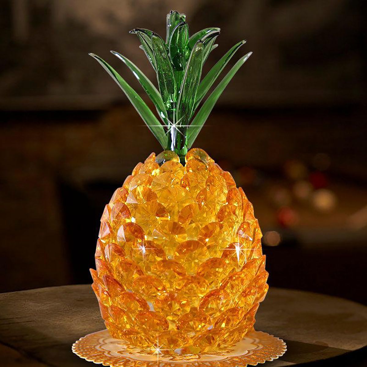 Crystal-Glass-Pineapple-Figurine-Hand-Craft-Gold-Paperweight-Ornament-Gift-Decorations-1583885