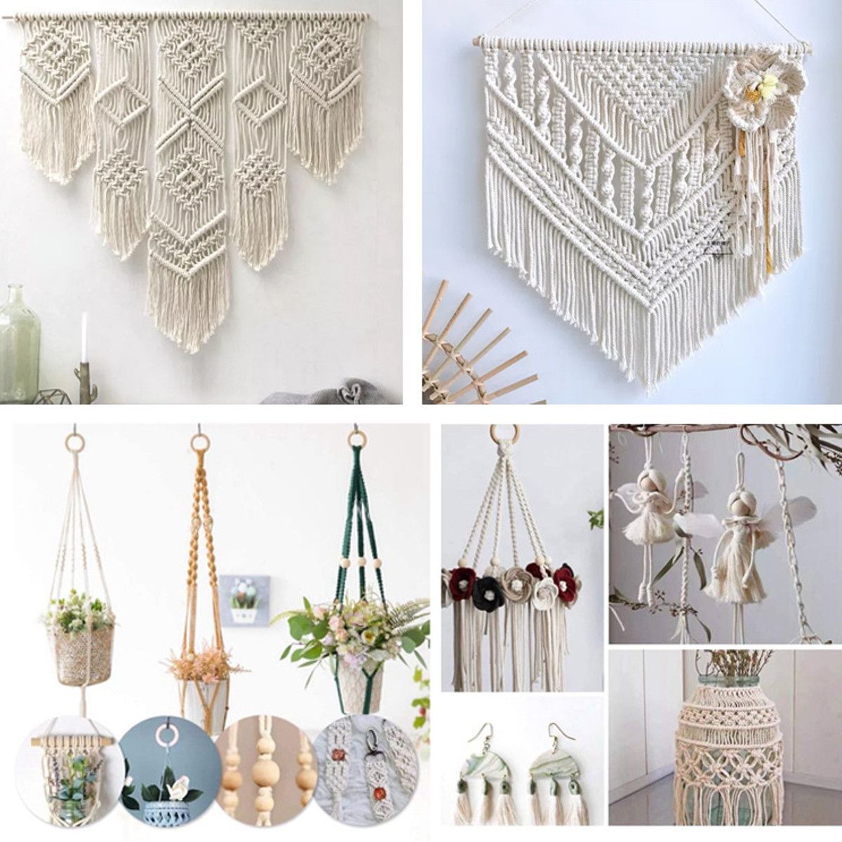 DIY-Craft-Cord-Yarn-Natural-Cotton-Wooden-Bead-Kit-Tapestry-Macrame-Wall-Hanging-1735479