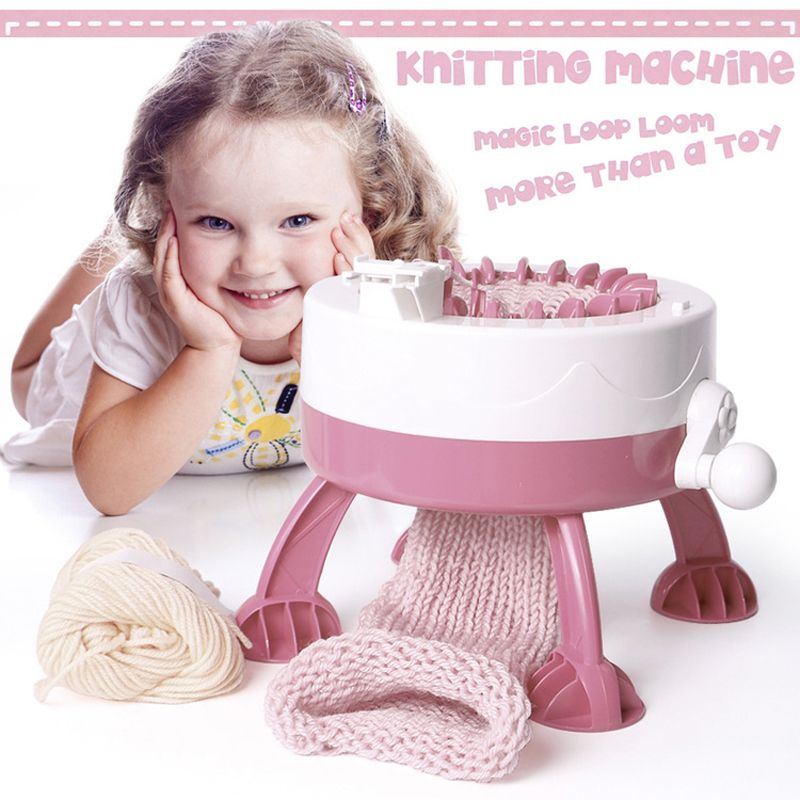 DIY-Hand-Knitting-Machine-Weaving-Loom-for-Scarf-Hat-Kids-Pretend-Play-Toys-1630501