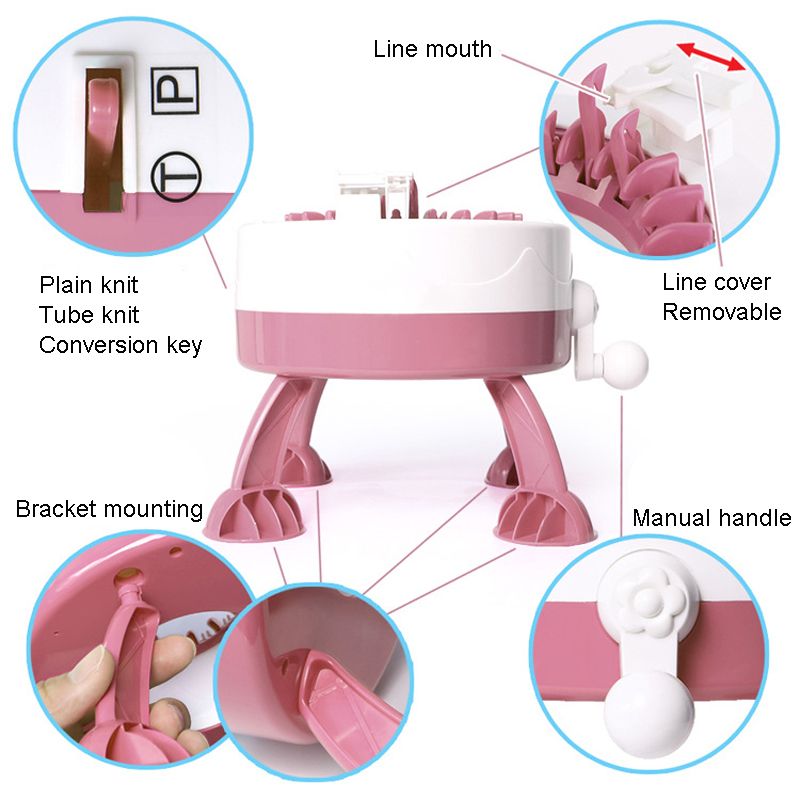 DIY-Hand-Knitting-Machine-Weaving-Loom-for-Scarf-Hat-Kids-Pretend-Play-Toys-1630501