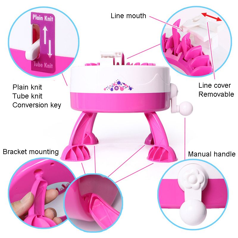 DIY-Hand-Knitting-Machine-Weaving-Loom-for-Scarf-Hat-Kids-Pretend-Play-Toys-1630501
