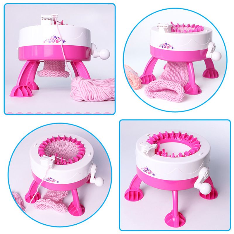 DIY-Hand-Knitting-Machine-Weaving-Loom-for-Scarf-Hat-Kids-Pretend-Play-Toys-1630501