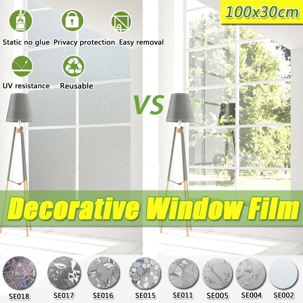 Decorative-Window-Film-Self-Adhesive-Vinyl-Static-Cling-Privacy-Home-Bathroom-1719667