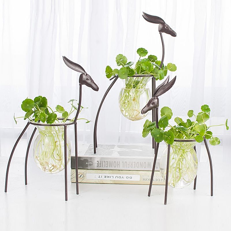 Deer-Hydroponic-Container-European-Ornaments-Transparent-Flower-Vase-Plant-Pot-1412035