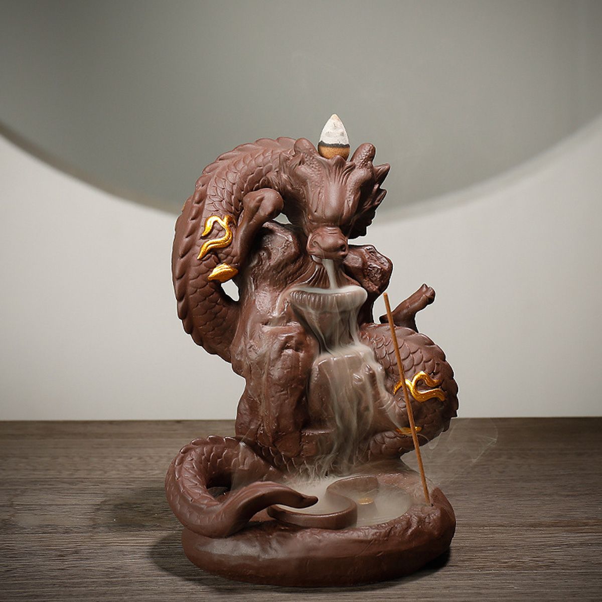 Dragon-Porcelain-Backflow-Ceramic-Incense-Burner-Holder-10-Cones-Decorations-1523903