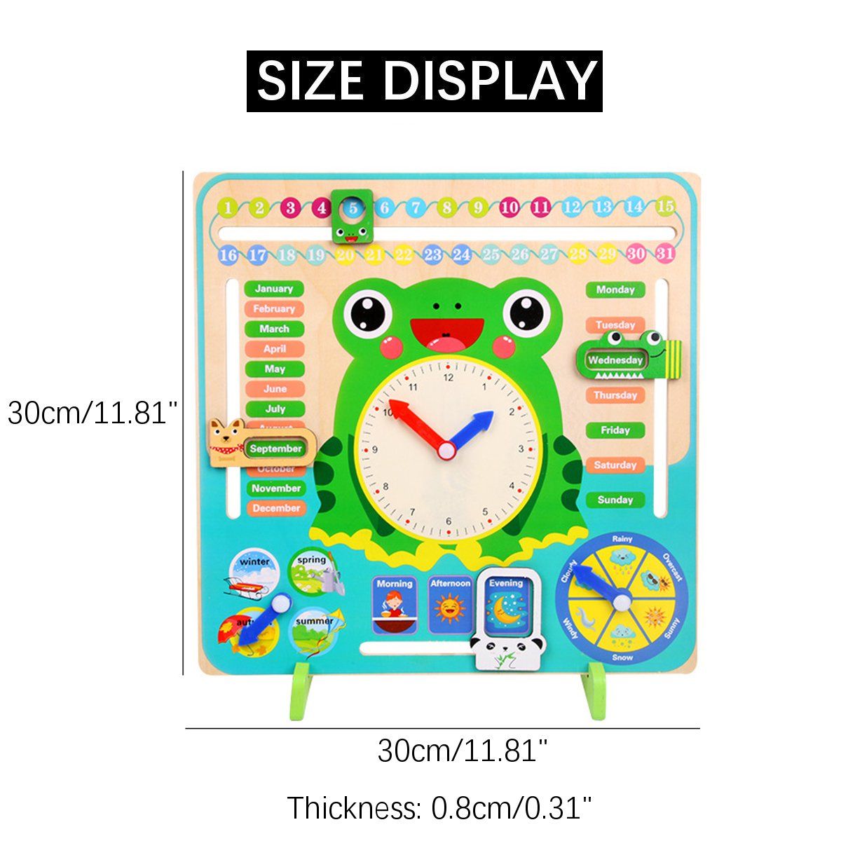 Educational-Wooden-Toys-Children-School-Calendar-Clock-Weather-Learning-Board-1588350