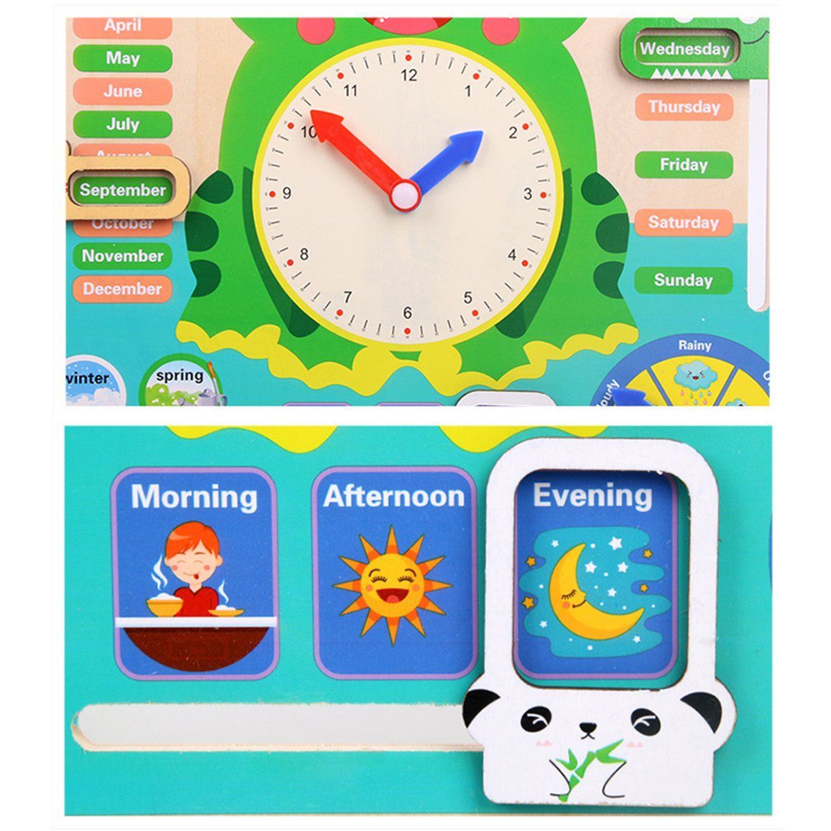 Educational-Wooden-Toys-Children-School-Calendar-Clock-Weather-Learning-Board-1588350