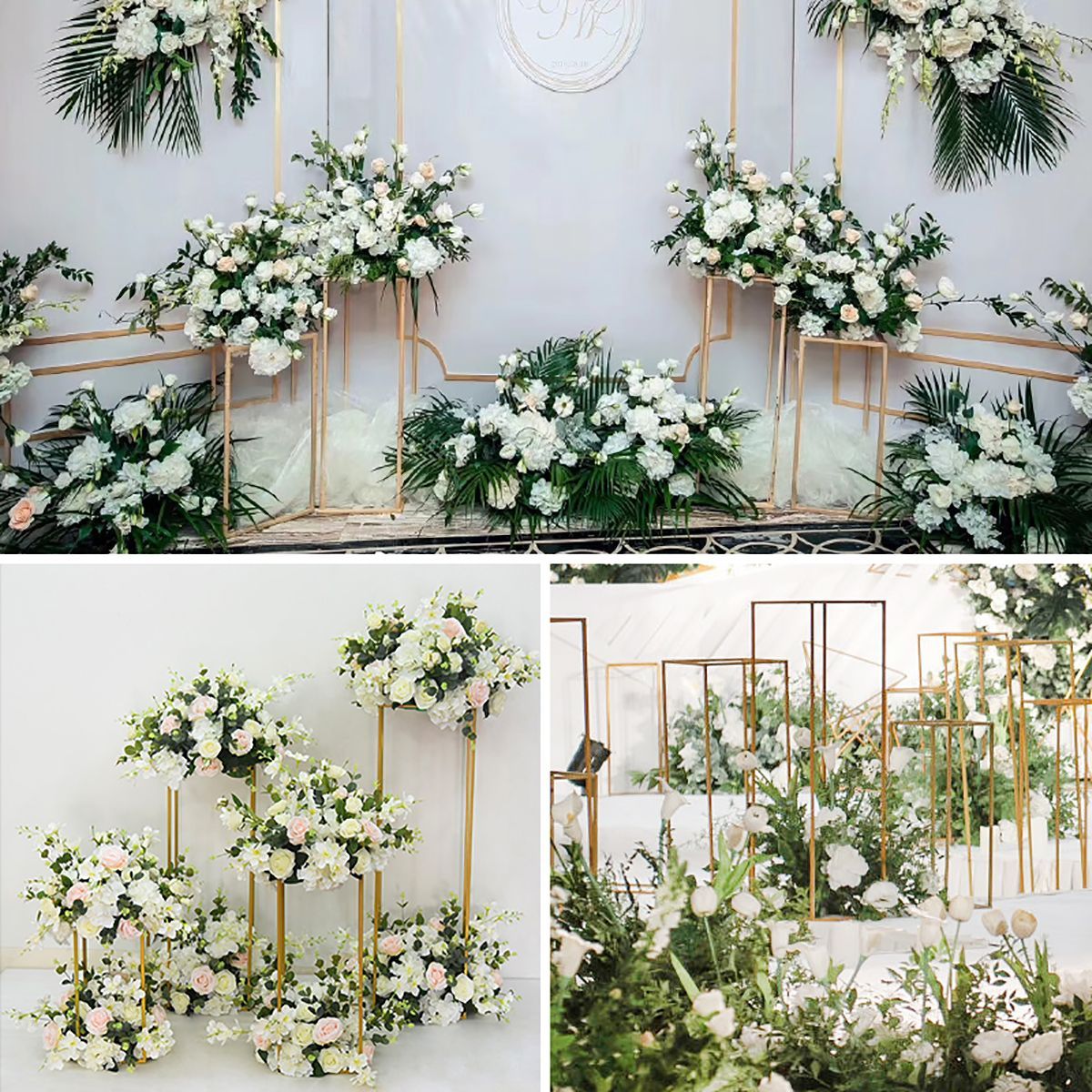 Flower-Rack-Wedding-Metal-Art-Geometric-Column-Vase-Stand-Prop-Party-Detachable-1593823