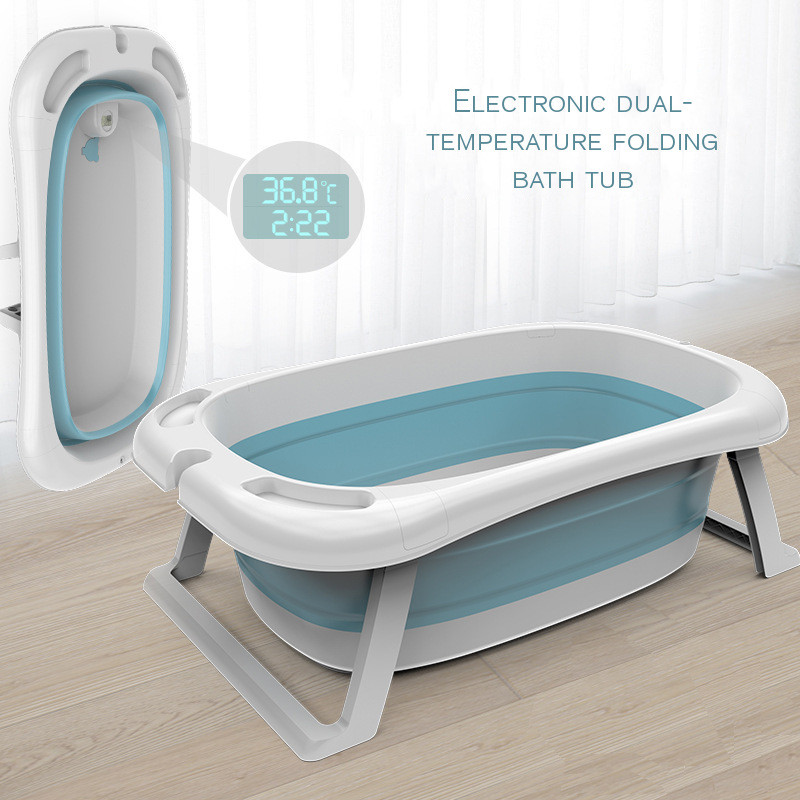 Folding-Baby-Bath-Tub-Reclining-Bath-Barrel-Newborn-Bathtub-Shower--Thermometer-1715155