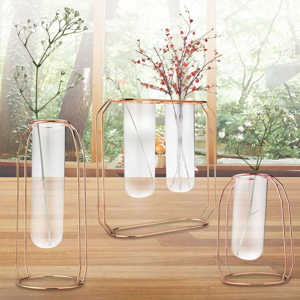 Glass-Vase-Flower-Holder-Plant-Container-Metal-Line-for-Decorations-1450433