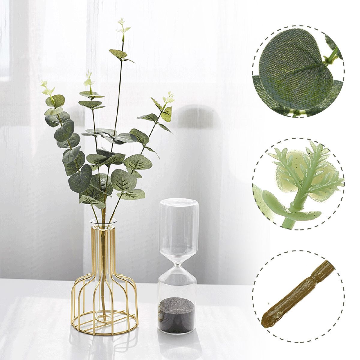 Green-Artificial-Plant-Faux-Silk-Eucalyptu-Gum-Spray-Leaf-Flower-Plastic-Branches-Home-Decorations-1496828