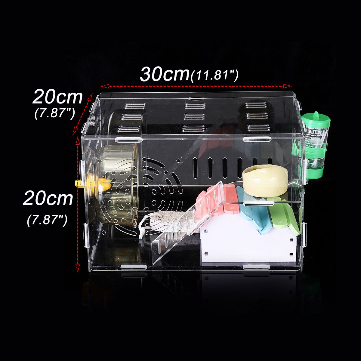 Hamster-Acrylic-Cage-Clear-1-Layer-Mice-Mouse-Castle-Rat-House-Toy-Pet-Bed-Kids-Gift-1532846