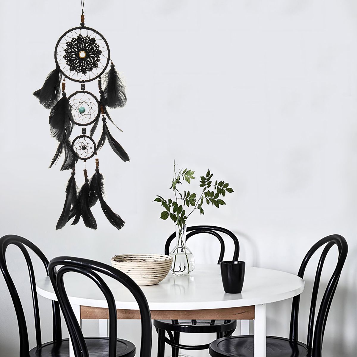Handmade-Dream-Catcher-Black-Feather-Wood-Beads-Balcony-Room-Wall-Hanging-Decorations-1557062