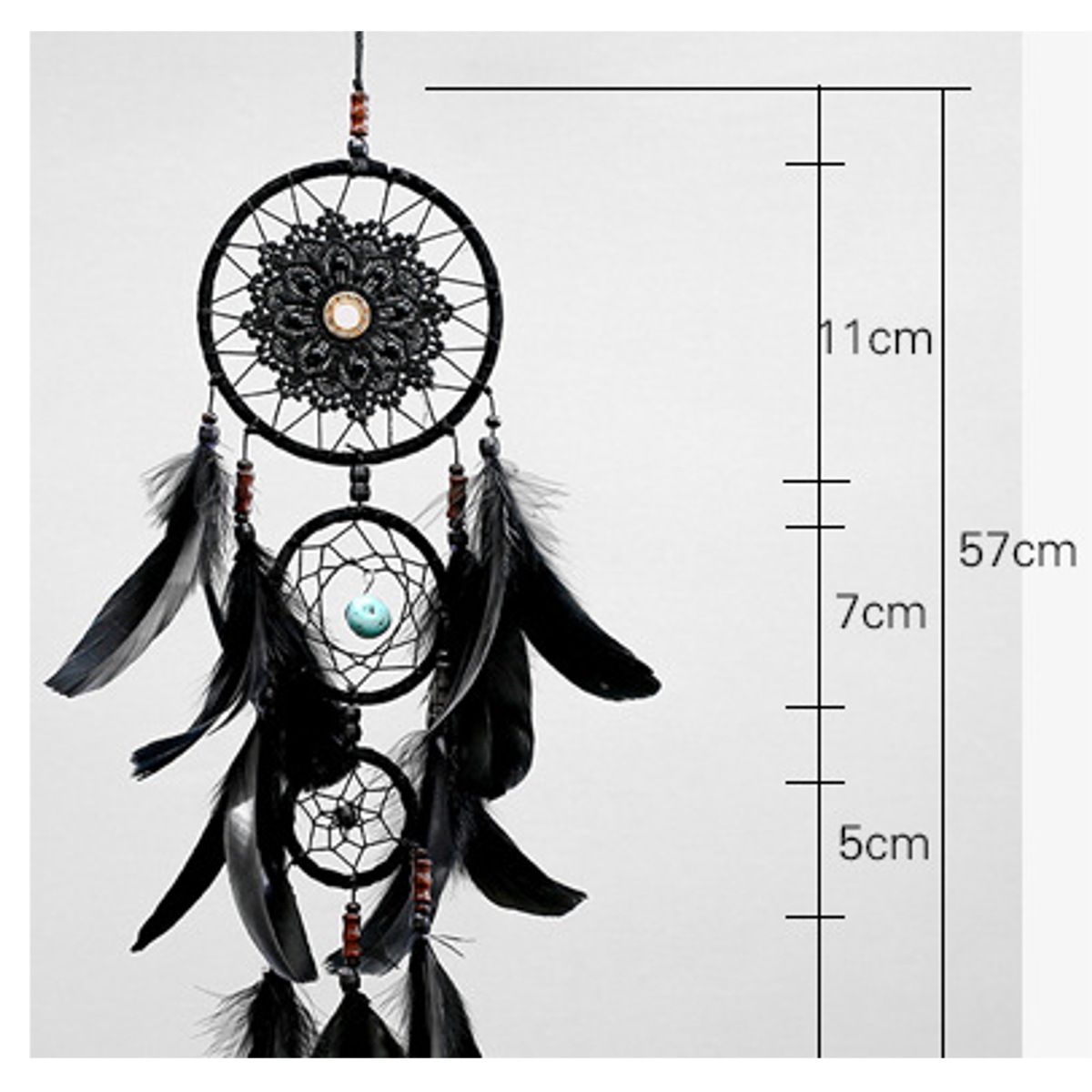 Handmade-Dream-Catcher-Black-Feather-Wood-Beads-Balcony-Room-Wall-Hanging-Decorations-1557062