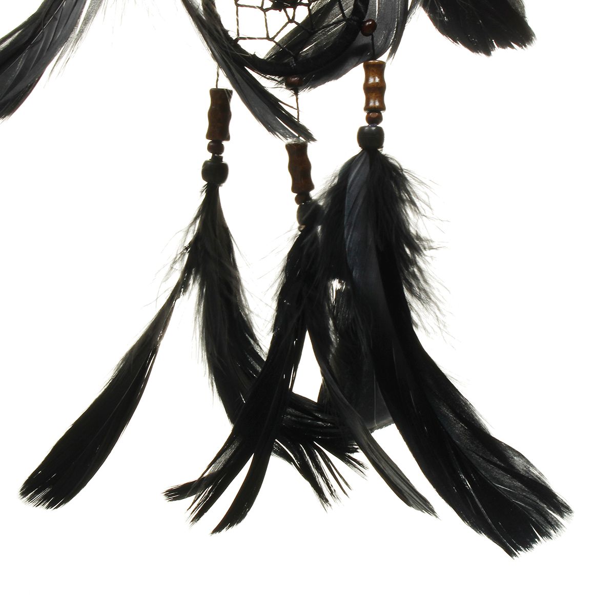 Handmade-Dream-Catcher-Black-Feather-Wood-Beads-Balcony-Room-Wall-Hanging-Decorations-1557062