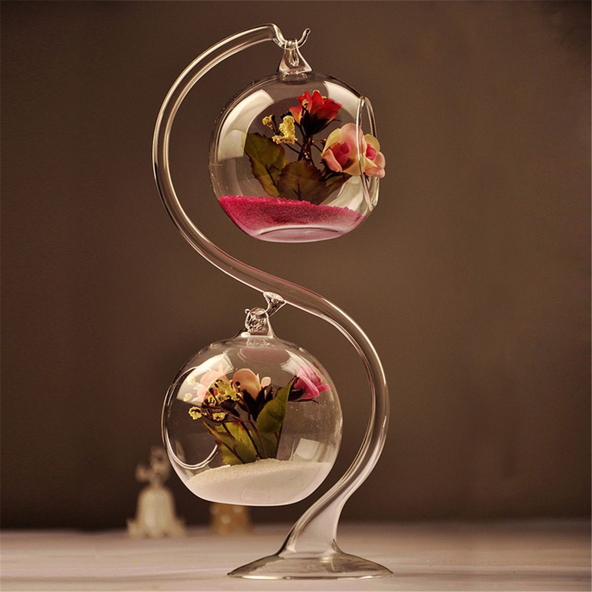 Hanging-Glass-Iron-Ball-Flower-Vase-Micro-Landscape-Terrarium-with-S-Support-Stand-1332931