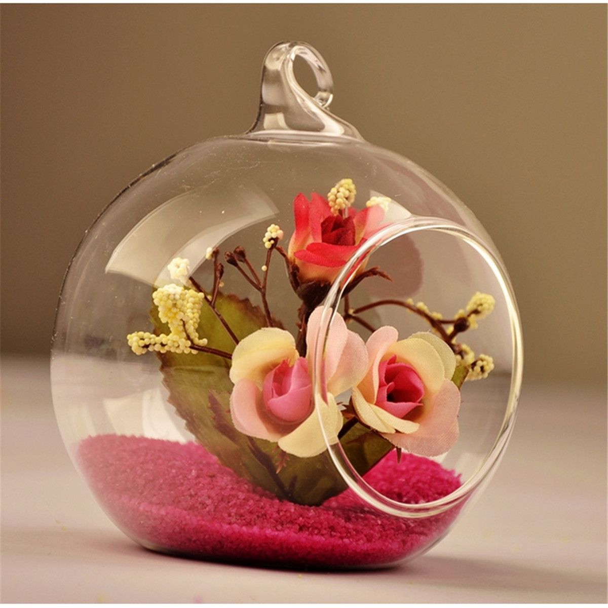 Hanging-Glass-Iron-Ball-Flower-Vase-Micro-Landscape-Terrarium-with-S-Support-Stand-1332931