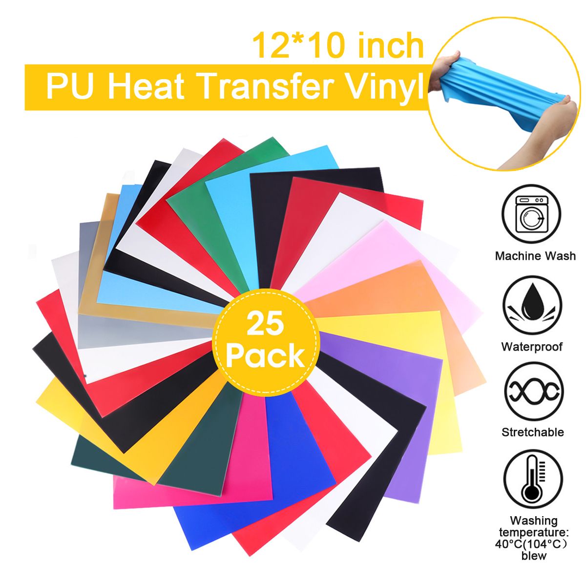 Heat-Transfer-Vinyl-25-Sheets-12x-10Inch-Assorted-Colors-Heat-Transfer-Film-Bundle-1662276