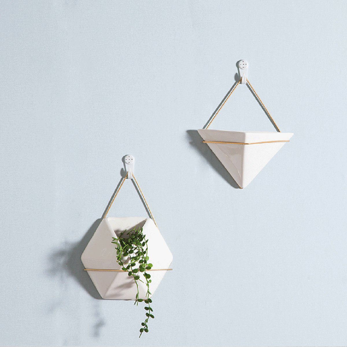 Hexagon-Wall-Fence-Art-Hanging-Green-Plant-Flower-Pot-Ceramic-Planter-Holder-1462950