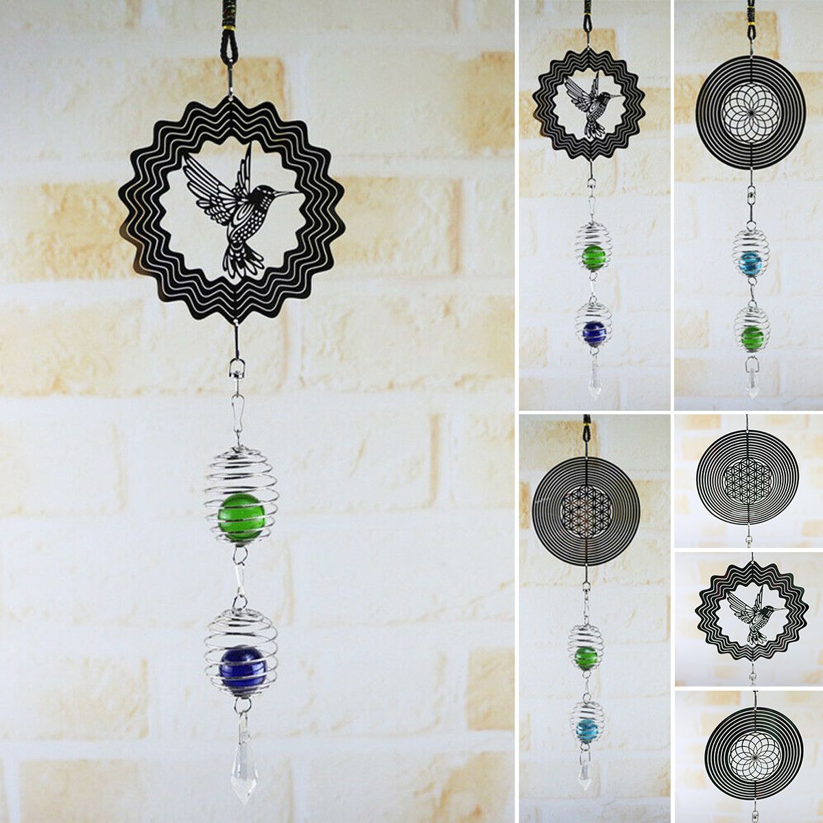 Home-Wind-Chime-Hanging-Ornament-Spinner-Spiral-Rotating-Crystal-Ball-Yard-Decor-1682681