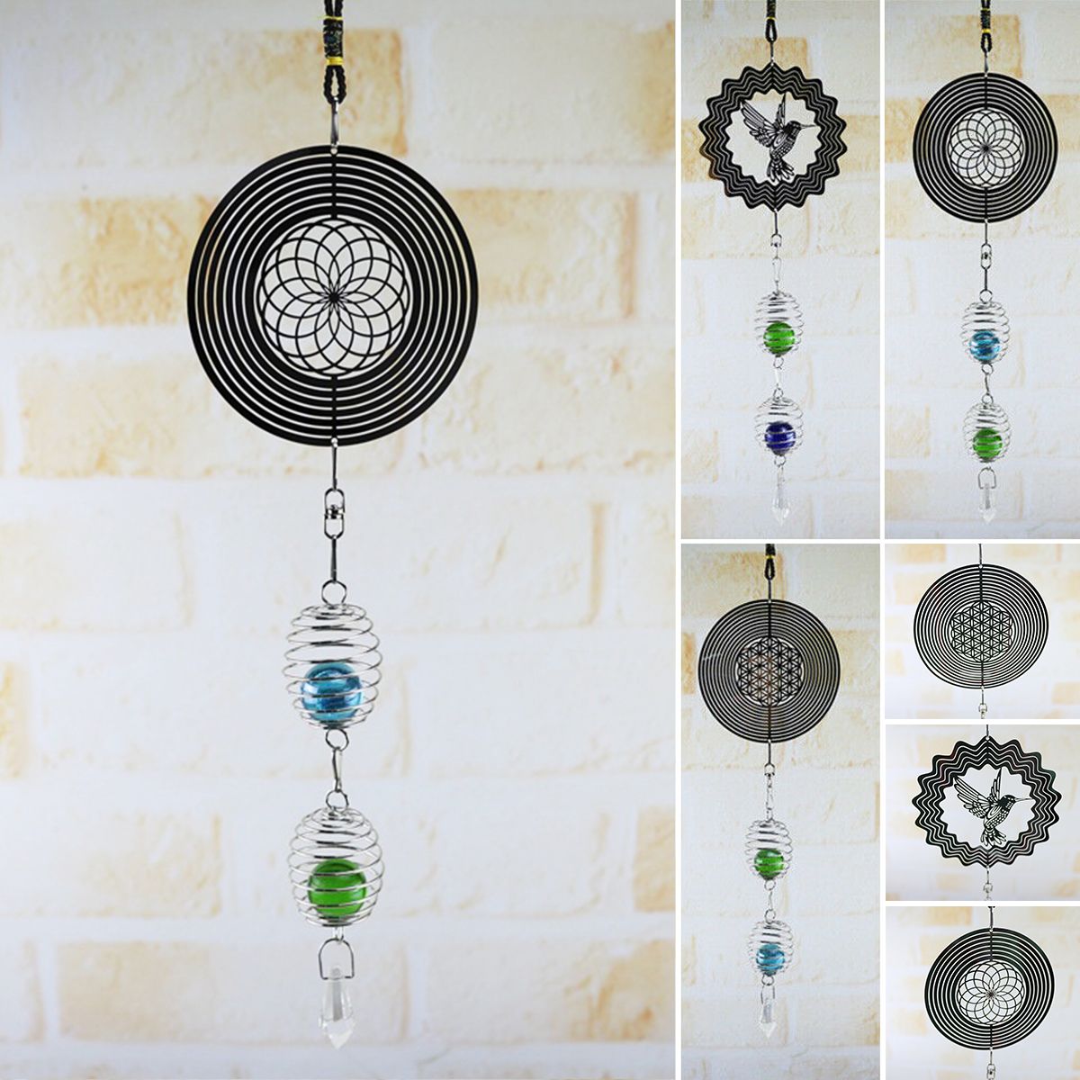 Home-Wind-Chime-Hanging-Ornament-Spinner-Spiral-Rotating-Crystal-Ball-Yard-Decor-1682681