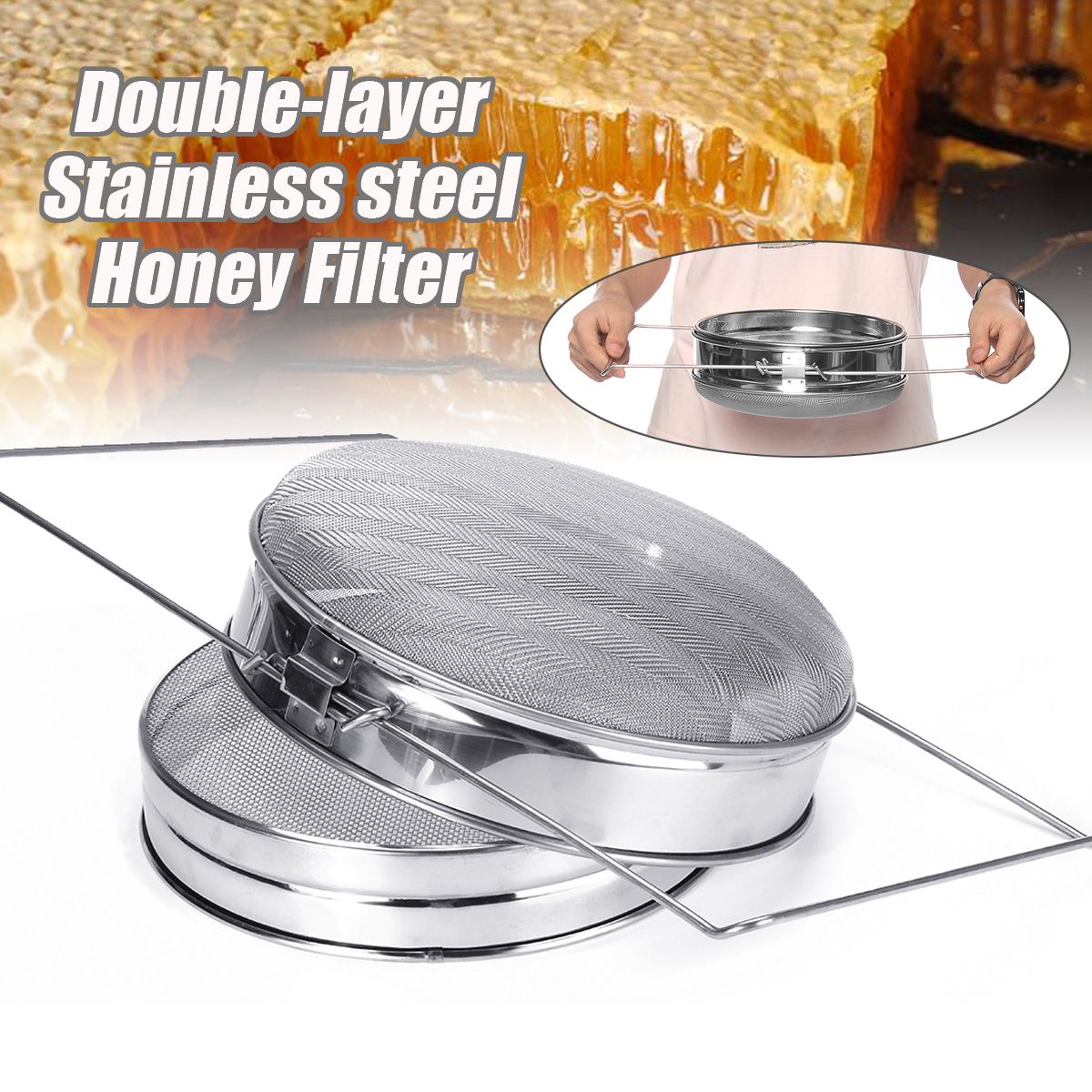 Honey-Strainer-Extractor-Filter-Stainless-Steel-Mesh-Double-layer-Sieve-1584520