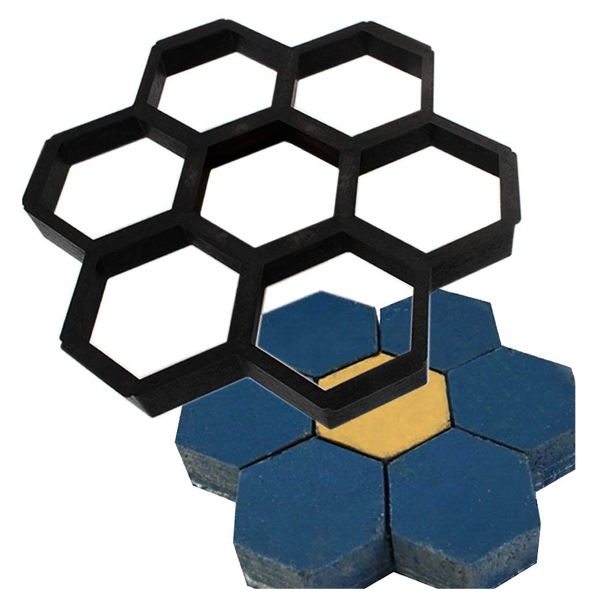 Honeycomb-Hexagon-Walk-Maker-Stepping-Stone-Reusable-Paver-Molds-Brick-Mould-Cement-Brick-Mold-DIY-G-1521991
