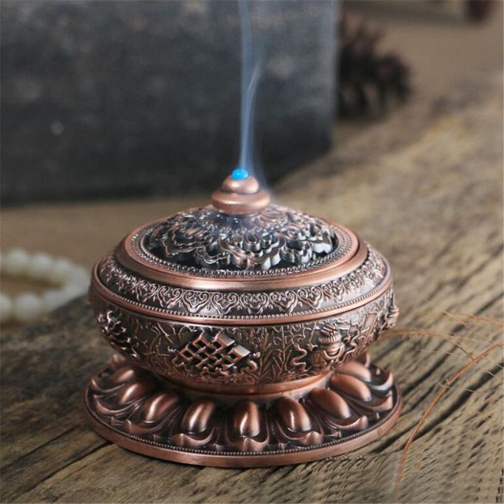 Incense-Coil-Burner-Tibet-Lotus-Copper-Alloy-Holder-Gift-Craft-Yoga-Room-Home-Decor-Buddhist-Censer-1341812